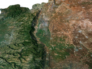 Syria Terrain 3D Map 3D Model