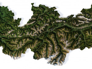 Austria Terrain 3D Map 3D Модель