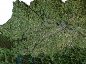 Austria Terrain 3D Map 3D Модель