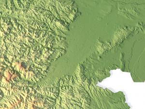 Austria Terrain 3D Map 3D Модель