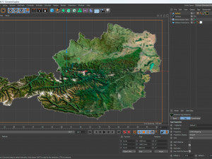 Austria Terrain 3D Map 3D Модель