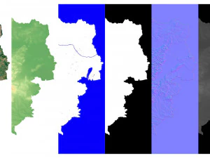 Avusturya Arazi 3D Haritası 3D Model