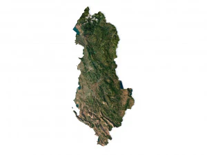 Albania Terrain 3D Map 3D Model