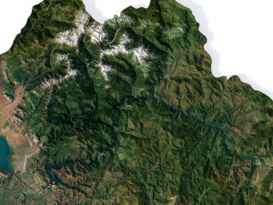 Albania Terrain 3D Map Model 3D