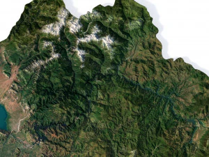 Albania Terrain 3D Map 3D Model