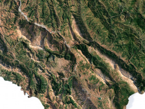 Albania Terrain 3D Map Model 3D
