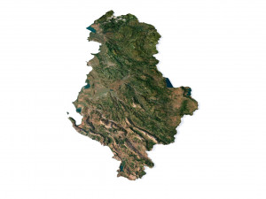 Albania Terrain 3D Map Model 3D