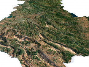 Albania Terrain 3D Map Model 3D