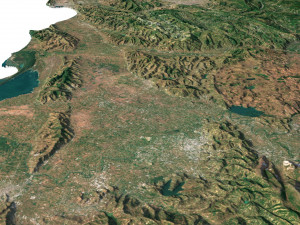 Albania Terrain 3D Map Model 3D