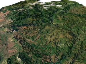 Albania Terrain 3D Map Model 3D