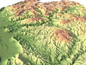 Albania Terrain 3D Map 3D Model