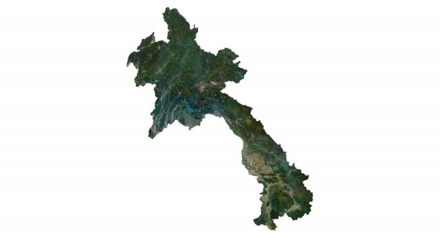 Laos Terrain 3D Map 3D 模型 .c4d .max .obj .3ds .fbx .stl .blend 