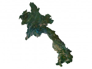 Laos Terrain 3D Map Modelo 3D