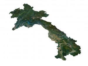 Laos Terrain 3D Map 3D Model