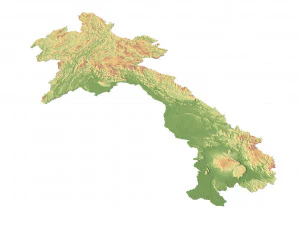 Laos Terrain 3D Map 3D Model