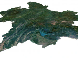 Laos Terrain 3D Map 3D Model