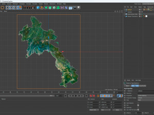 Laos Terrain 3D Map 3D 模型