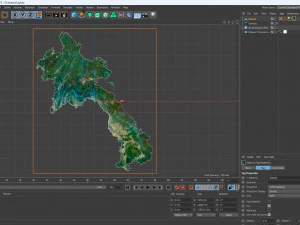 Laos Terrain 3D Map 3D Model