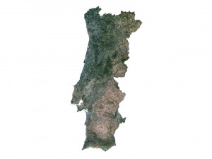 Portugal Terrain 3D Map 3D-Modell