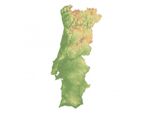 Portugal Terrain 3D Map Model 3D