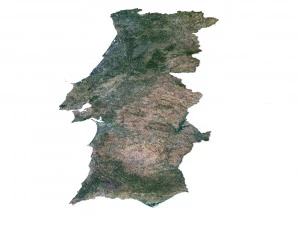 Portugal Terrain 3D Map 3D Model