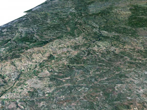 Portugal Terrain 3D Map 3D Model