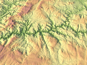Portugal Terrain 3D Map 3D Model