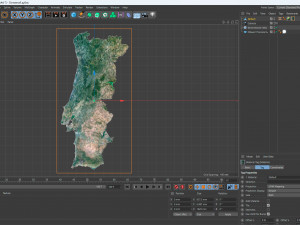 Portugal Terrain 3D Map Model 3D