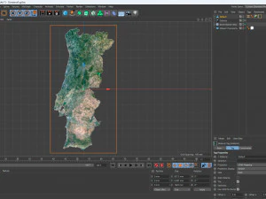 Portugal Terrain 3D Map 3D Model
