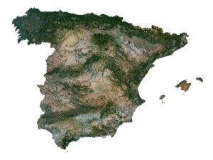 Spain Terrain 3D Map 3D Модель