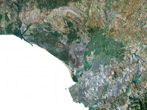 스페인 지형 3D 지도 3D 모델