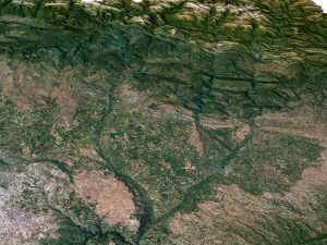 스페인 지형 3D 지도 3D 모델