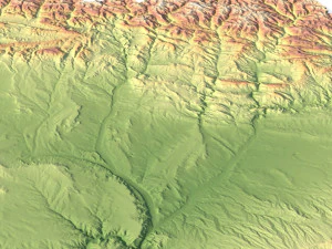 스페인 지형 3D 지도 3D 모델