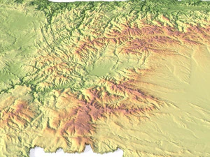 스페인 지형 3D 지도 3D 모델