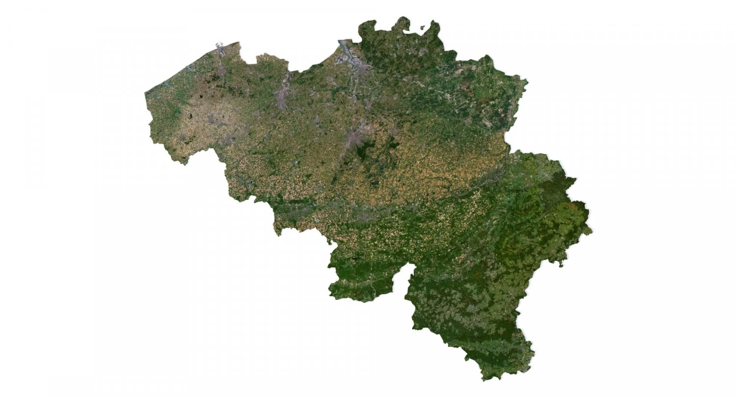 Belgium Terrain 3D Map 3D Model .c4d .max .obj .3ds .fbx .stl .blend 