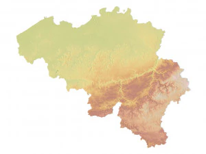 Belgium Terrain 3D Map 3D Model