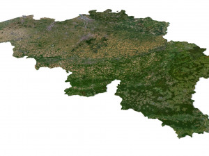 Belgium Terrain 3D Map 3D Model