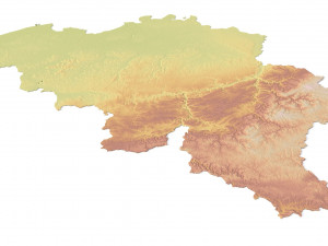 Belgium Terrain 3D Map 3D Model
