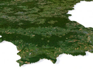Belgium Terrain 3D Map 3D Model