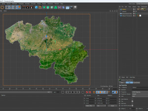 Belgium Terrain 3D Map 3D Model