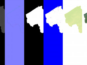 Belgium Terrain 3D Map 3D Model