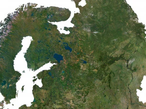 Mapa 3D terenu Europy Model 3D