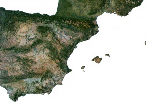 Mapa 3D terenu Europy Model 3D