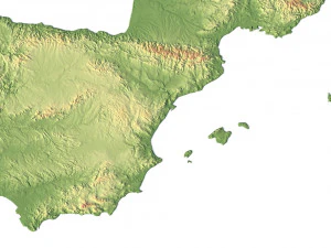 Mapa 3D terenu Europy Model 3D