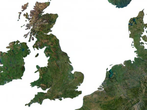 Mapa 3D terenu Europy Model 3D