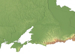 Mapa 3D terenu Europy Model 3D