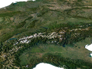 Mapa 3D terenu Europy Model 3D