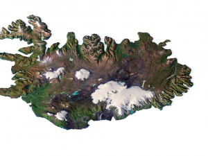 Mapa 3D terenu Europy Model 3D