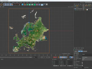 Mapa 3D terenu Europy Model 3D