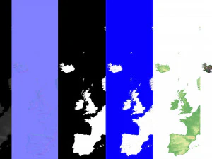 Mapa 3D terenu Europy Model 3D